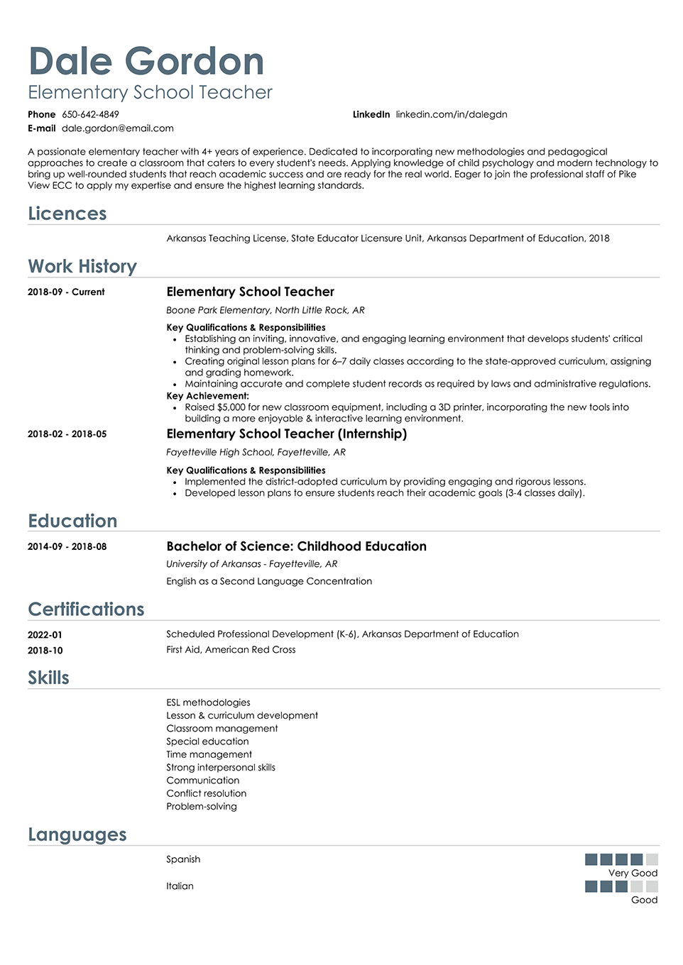 Nanica resume template