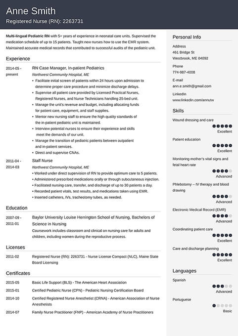 Free Resume Templates for Every - Nursing Resume Template@1x 