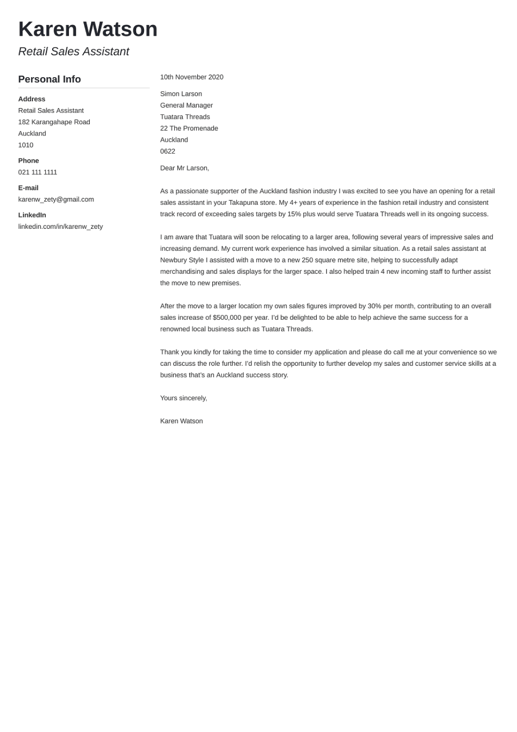 Professional cover letter Template Muse
