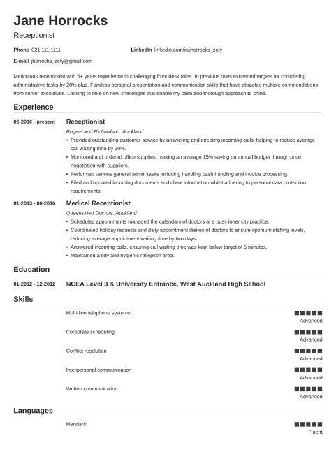 18 Professional CV Templates For NZ to Fill In & Download