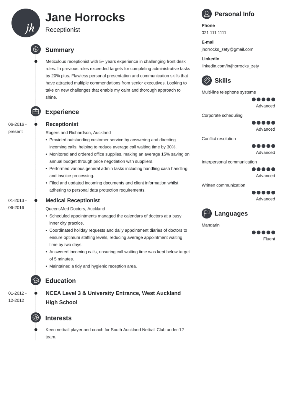 18 Professional Cv Templates For Nz To Fill In And Download