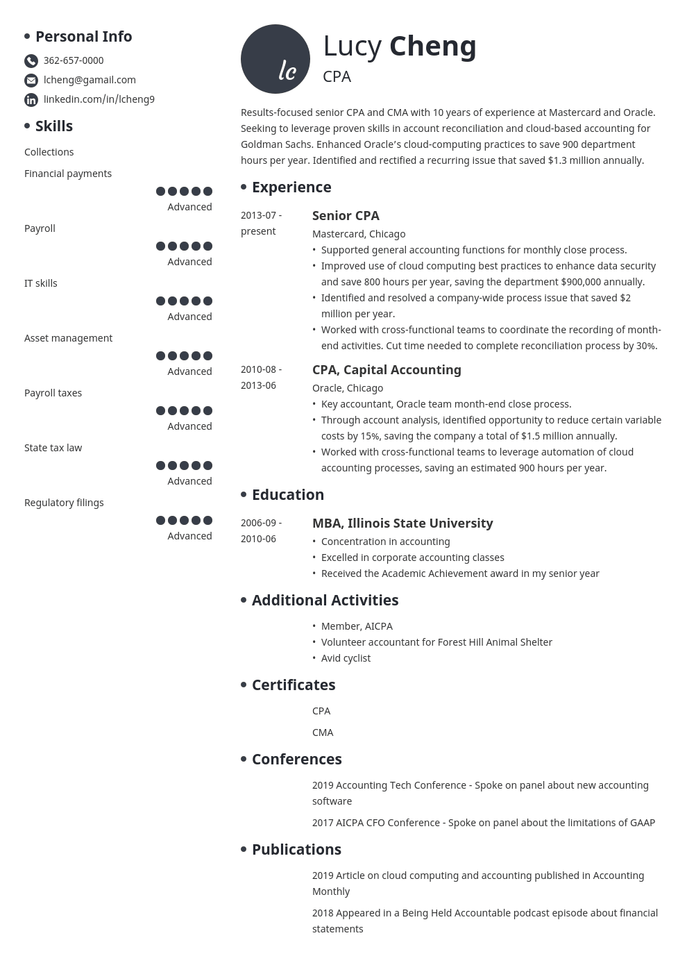 resume template builder online