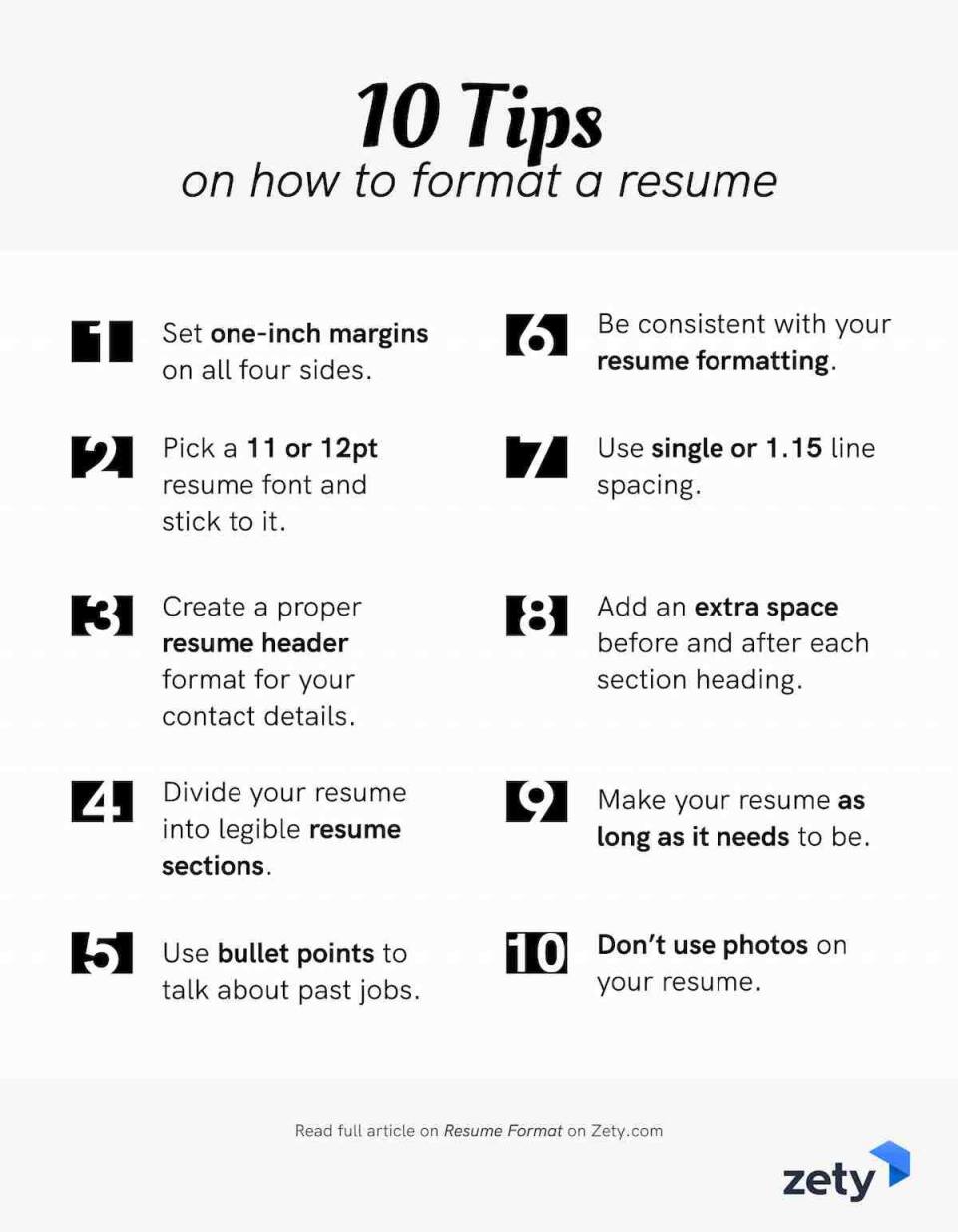 2024 Resume Formatting Rules Reba Valera