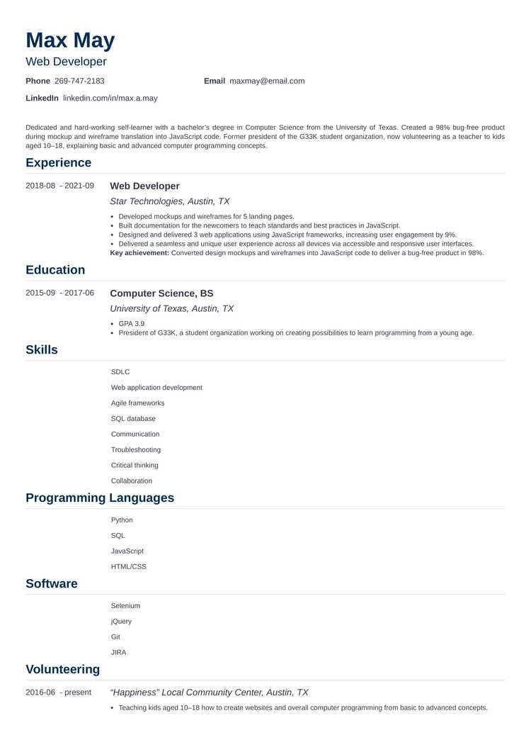 free resume templates for microsoft word download