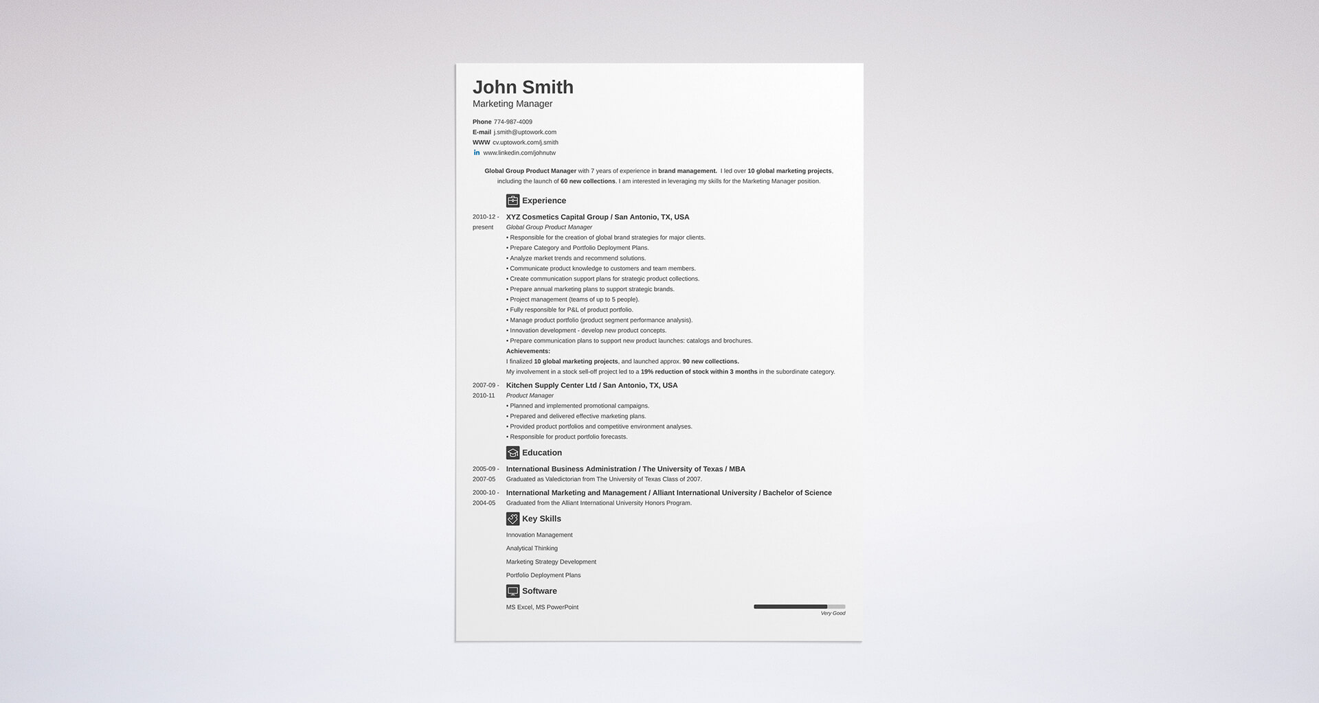 Resume for a Job [from Application.