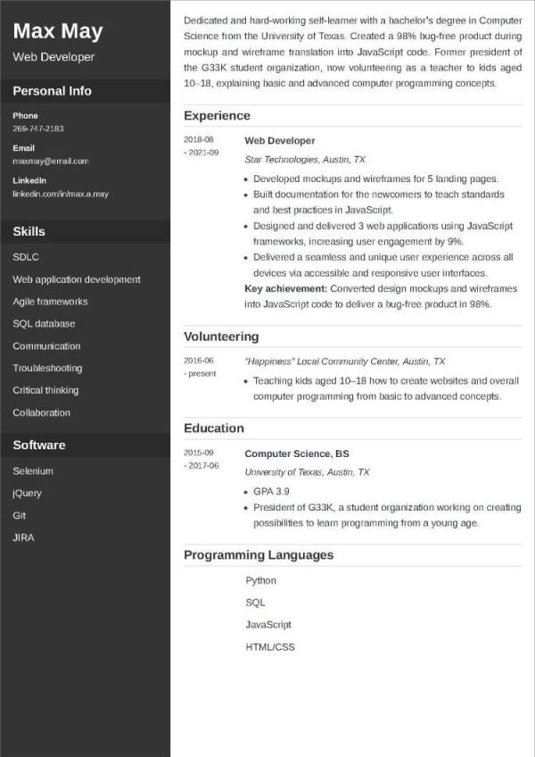 A view from the Zety resume builder demonstrating the steps taken to complete the work experience section, along with a selection of pre-written resume descriptions suggested for the particular position.