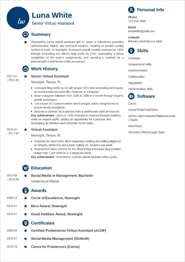 Best Resume Outline Examples to - 1 Resume Outline Primo 1 