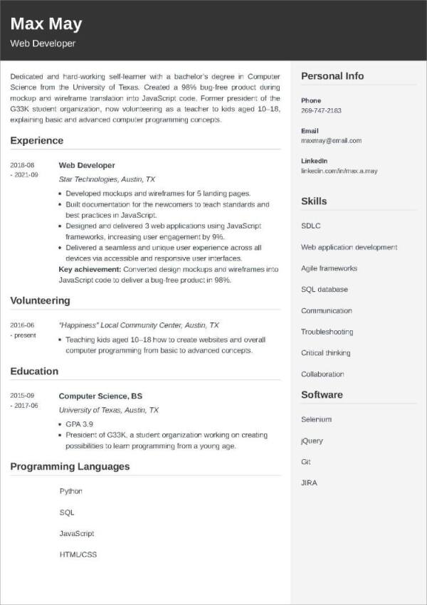 pdf word resume cubic