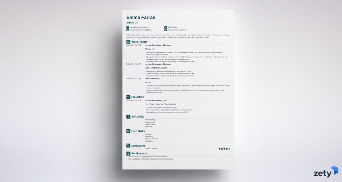 resume design iconic