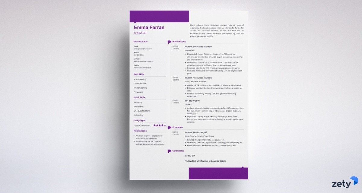 resume design modern