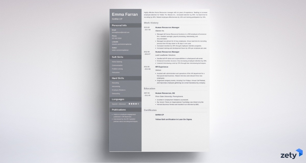 resume design cascade