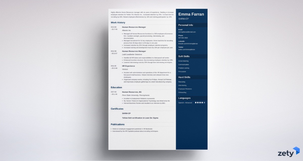 resume design enfold