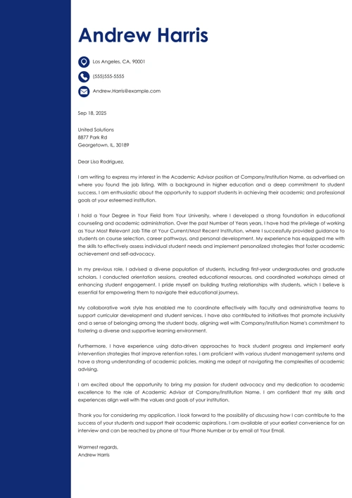 sample cover letter example