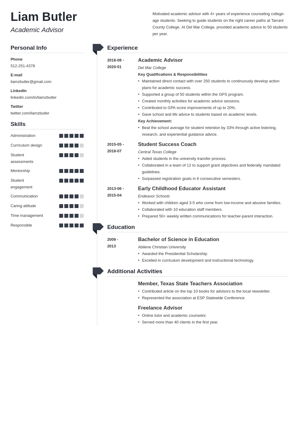 academic advisor resume example template muse