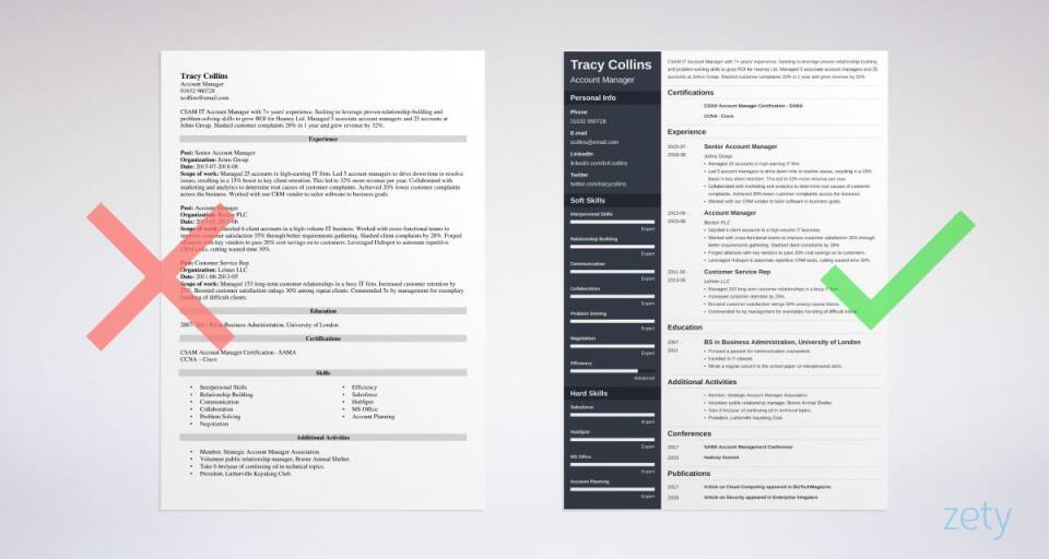 account manager CV templates