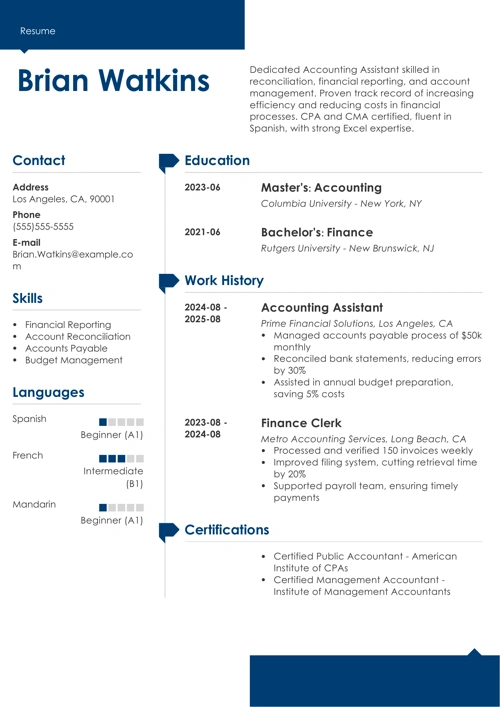 sample resume example