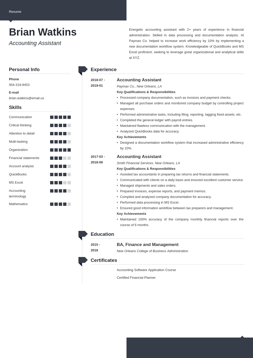 Resume Examples Accounting Assistant