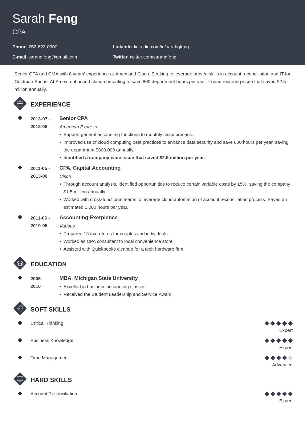 accounting resume example template diamond