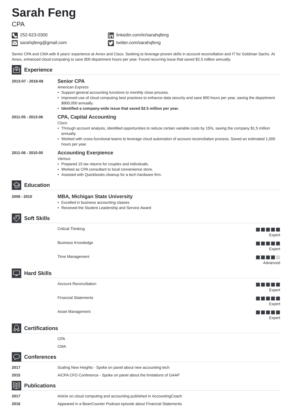 Accounting Resume Examples Templates For 2024   Accounting Resume Template Iconic 