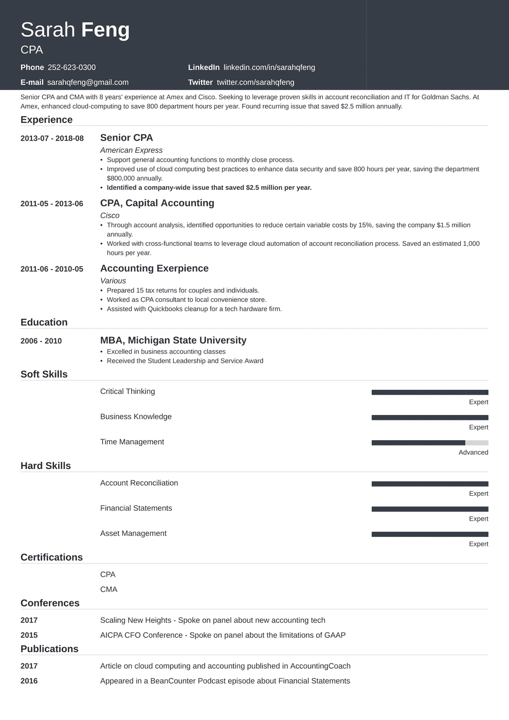 Accounting Resume Sample And Complete Guide 20 Examples