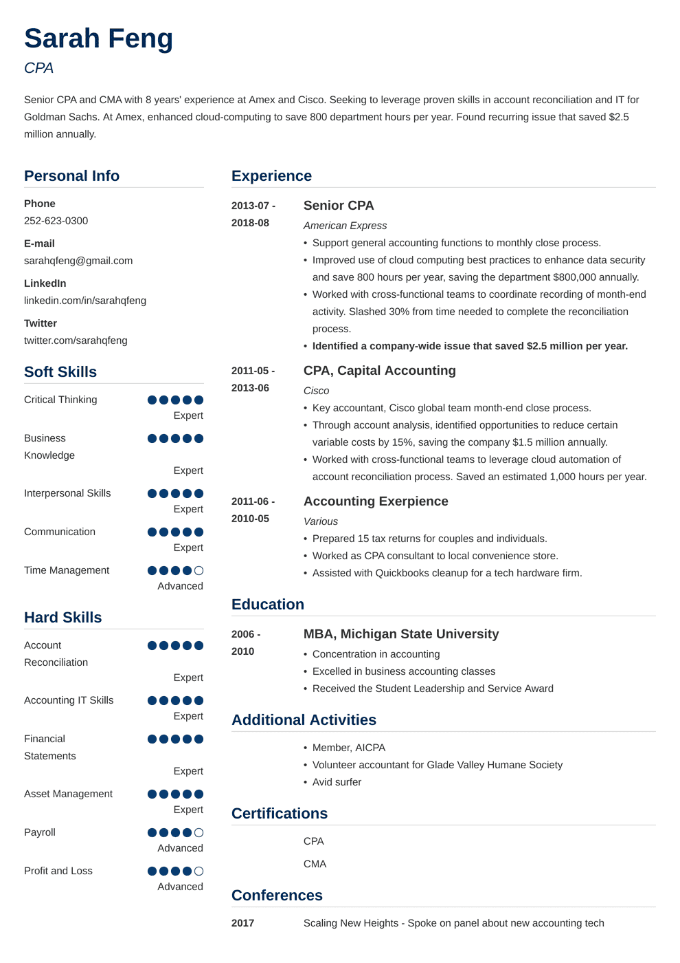 Accountant Resume Examples for 2023 (Skills & Templates)