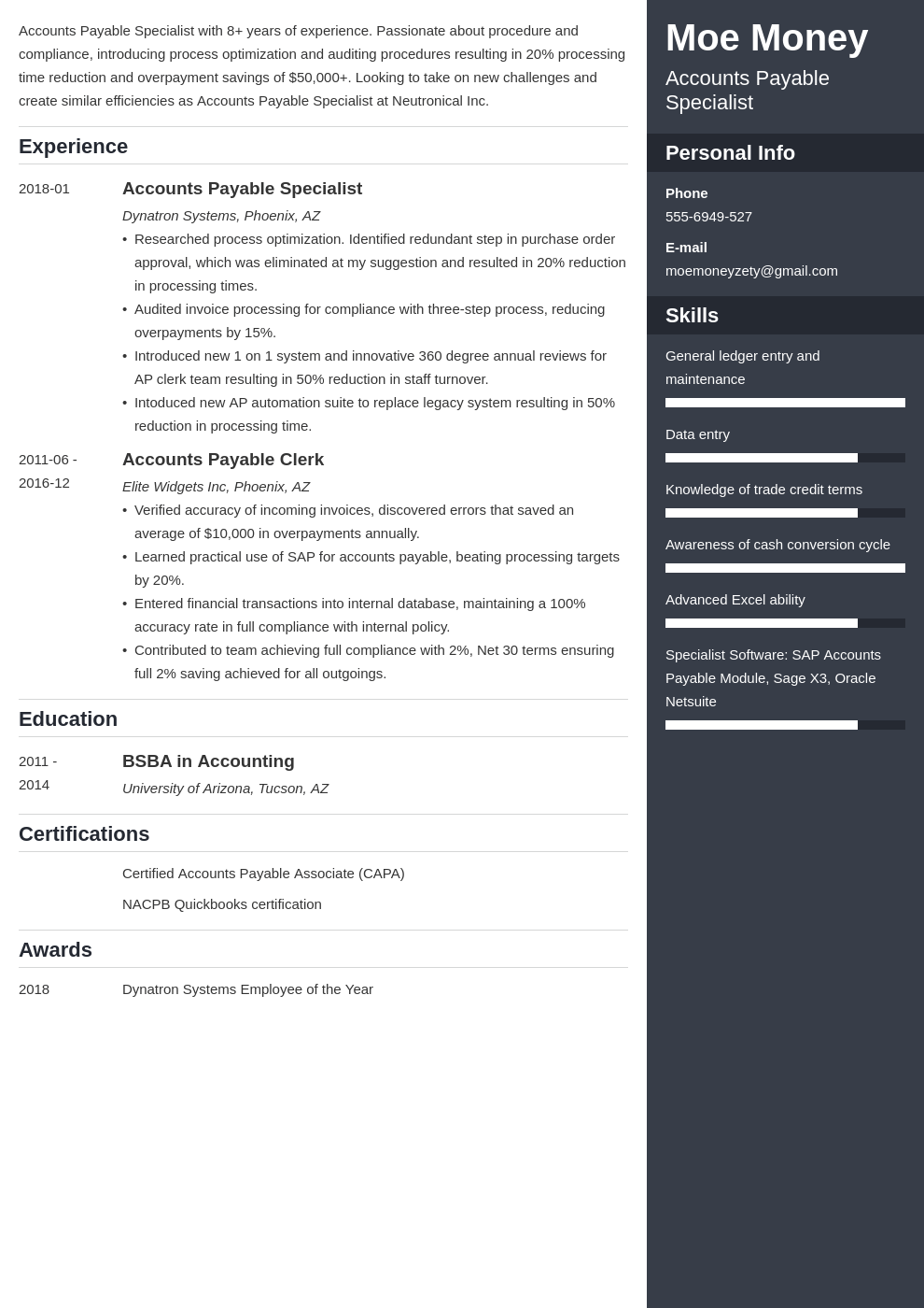 accounts payable resume example template enfold