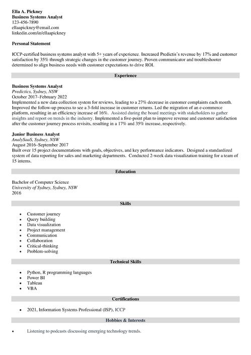 additional information on resume example