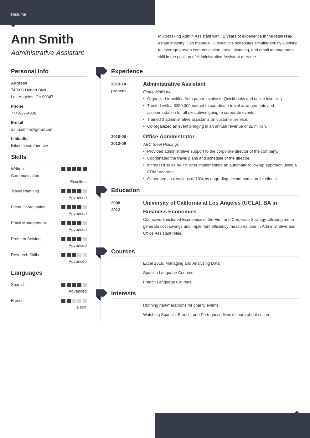 administrative assistant resume template modern