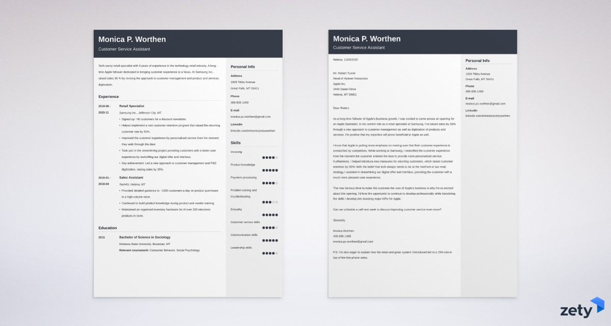 resume cover letter on mac