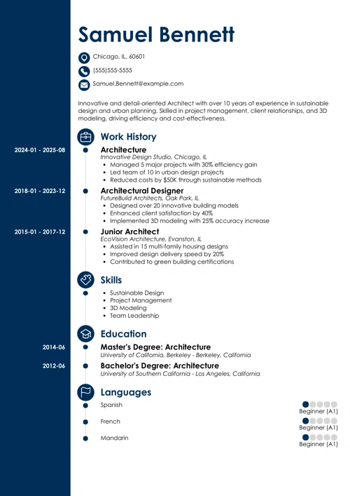 architecture resume templates