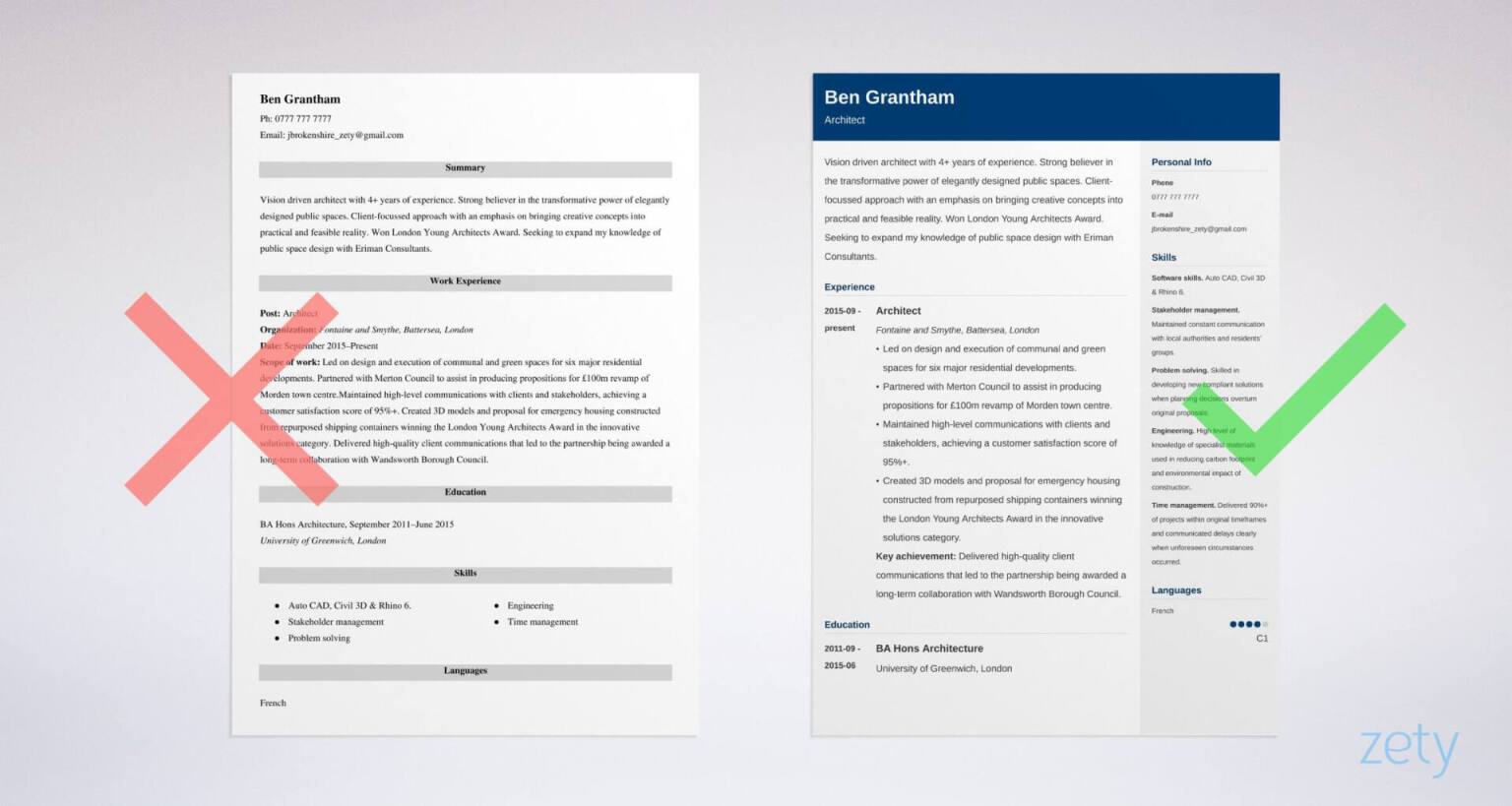 architecture cv templates