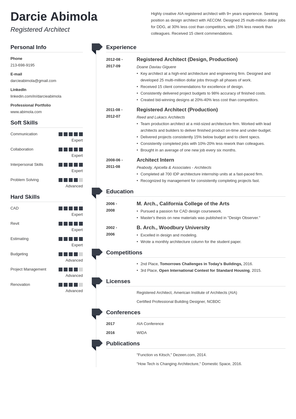 architecture resume example template muse