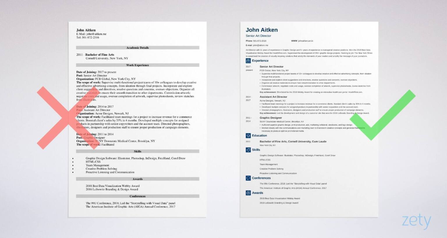 sample resume templates