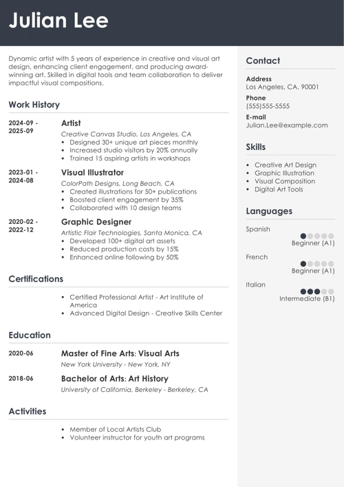 sample resume example