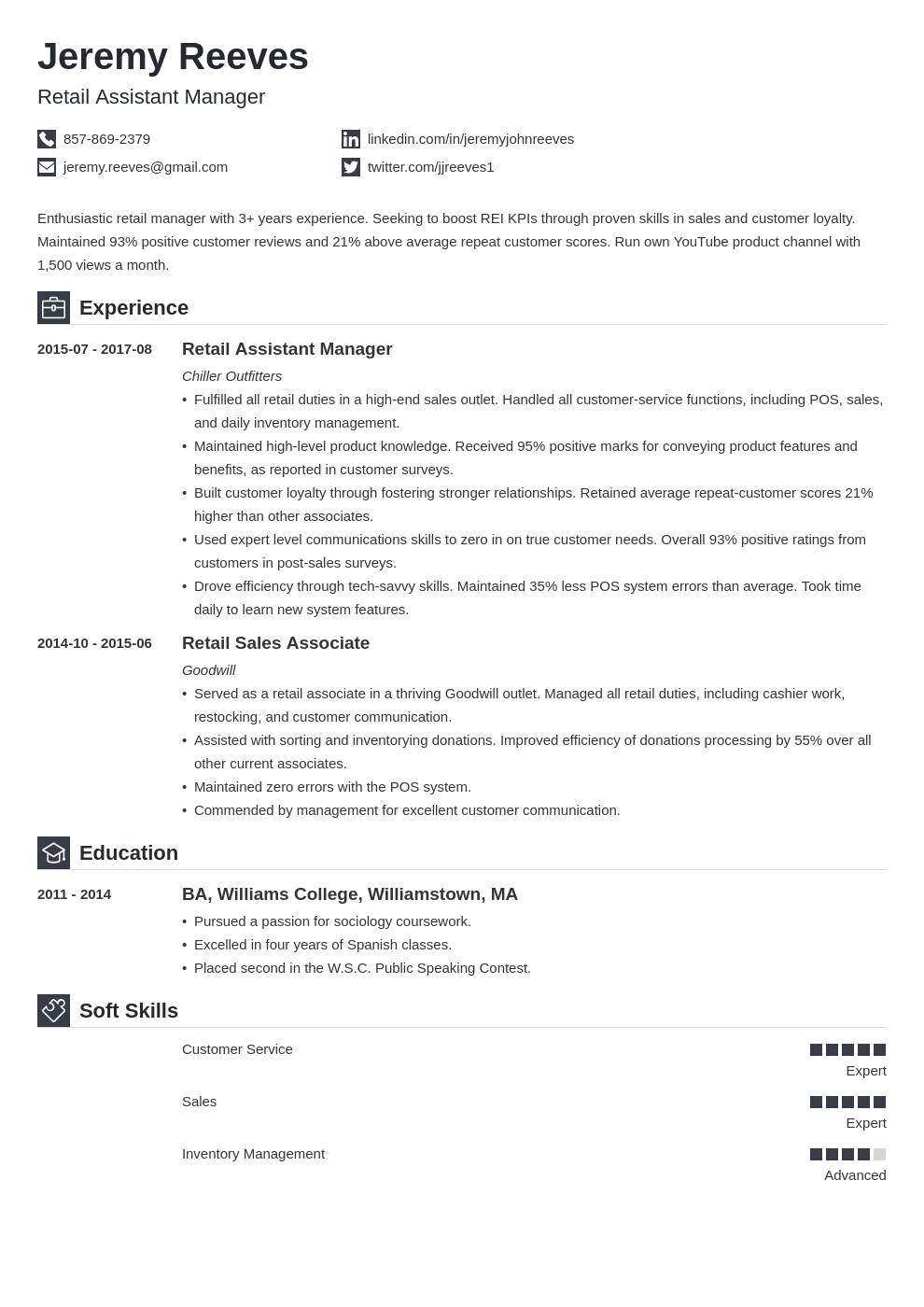 Assistant Manager Resume Sample Job Description Amp Skills