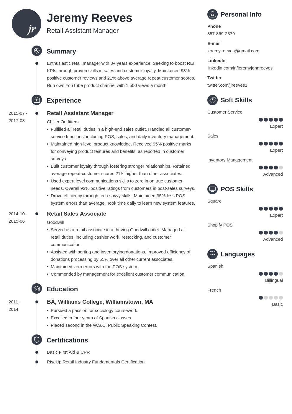 assistant manager resume example template primo