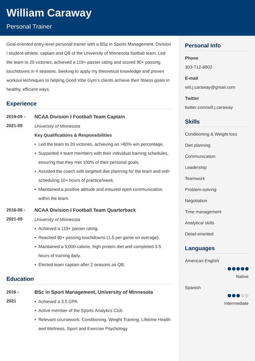 Athlete Resume How to Put Athletics on a Resume [+College]