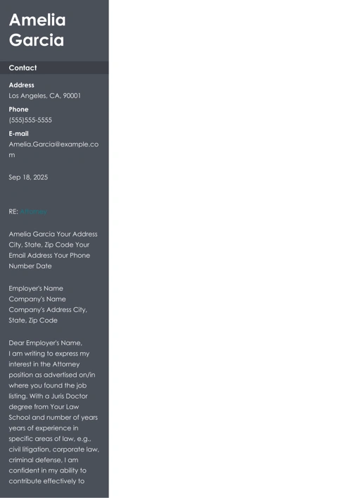 sample cover letter example