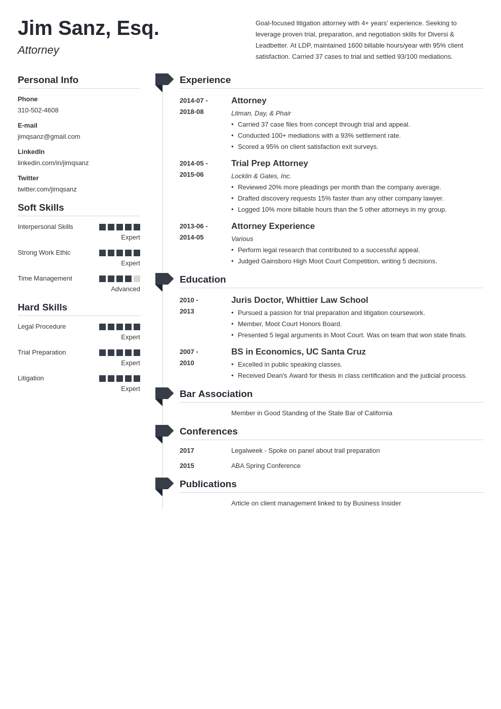 attorney resume example template muse