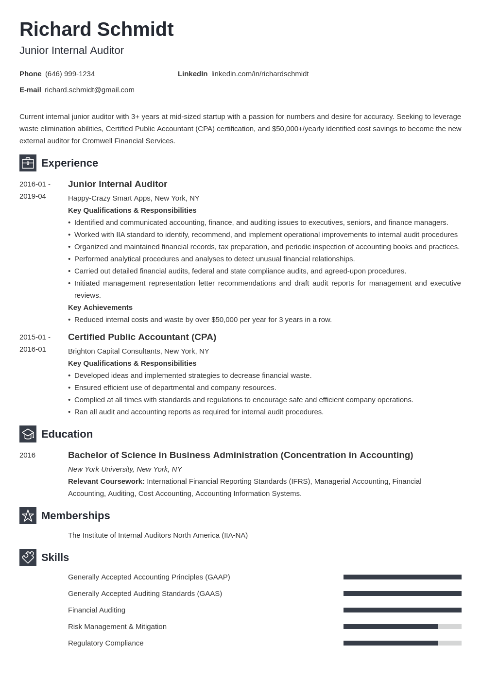 Auditor Resume Sample Guide 20 Examples 