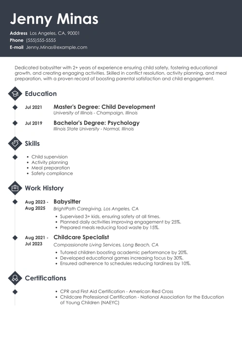 sample resume example