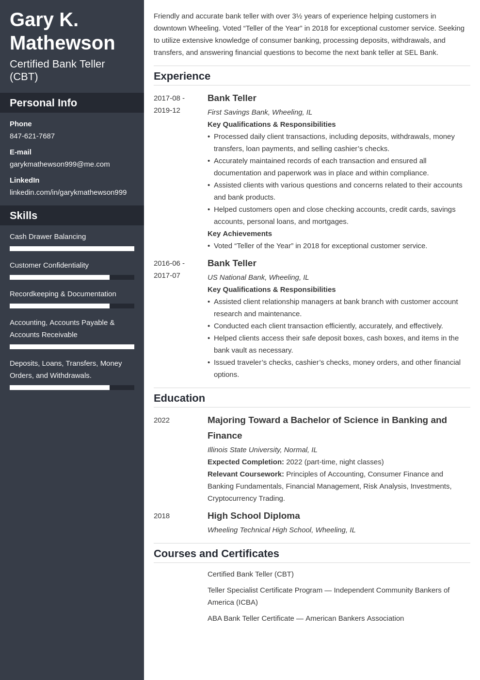 bank teller resume template cascade