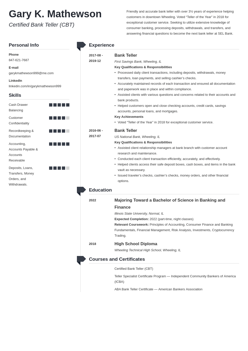 bank teller resume template muse