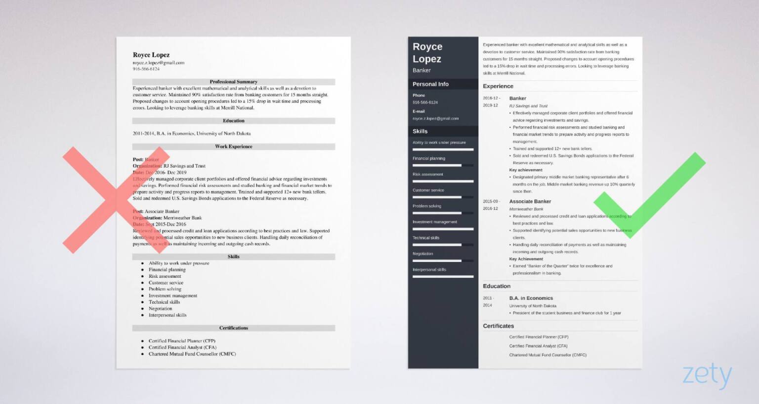 banking resume templates