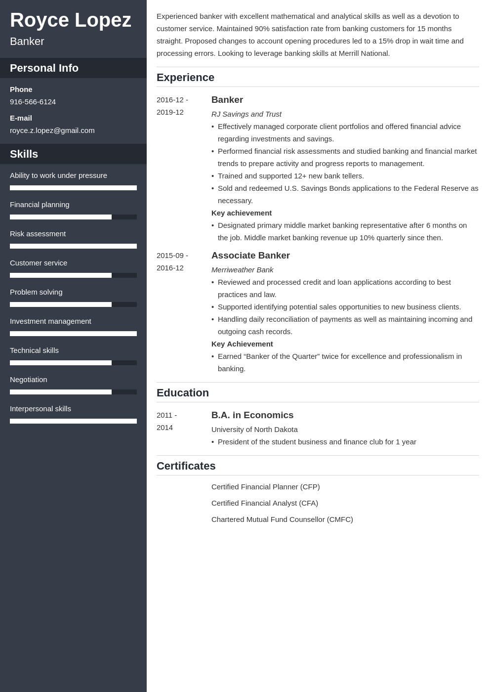 banking resume example template cascade