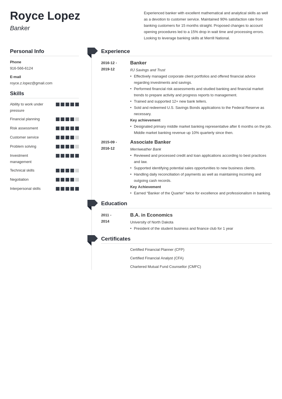 banking resume example template muse
