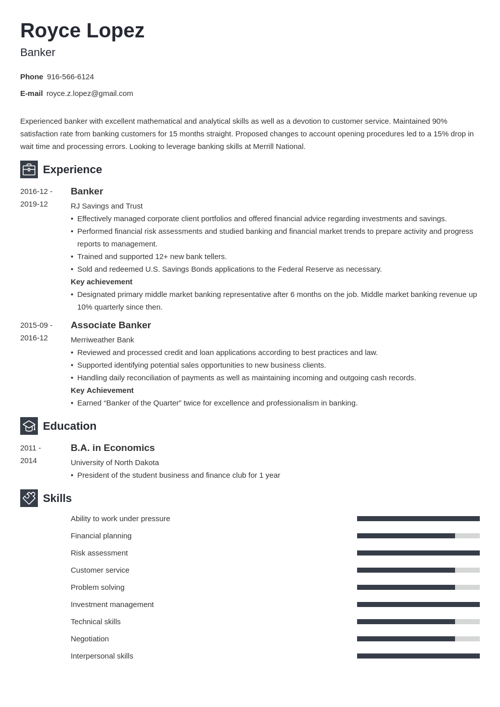 banking resume example template newcast