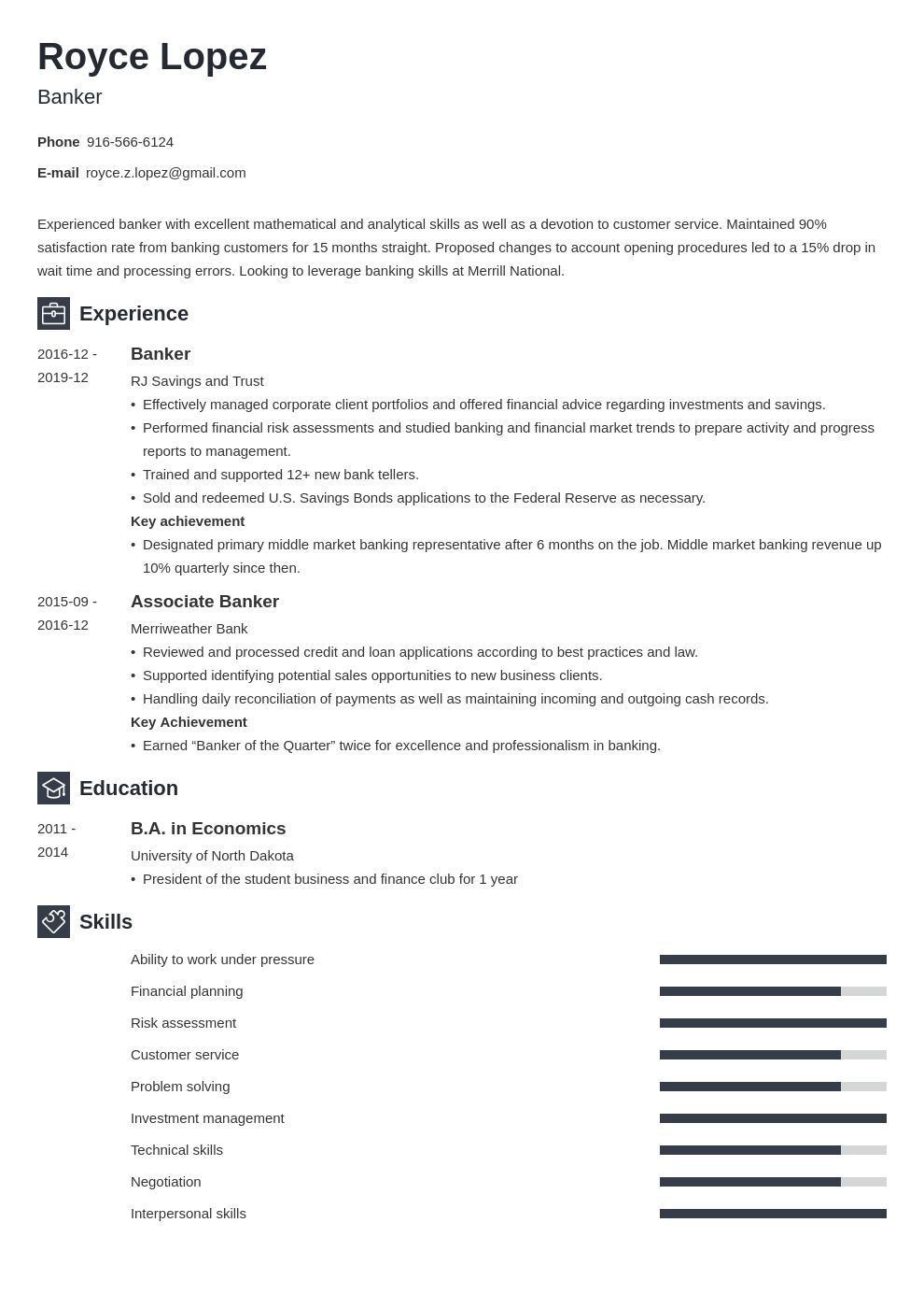 Banking Resume Sample Banker Objective Template