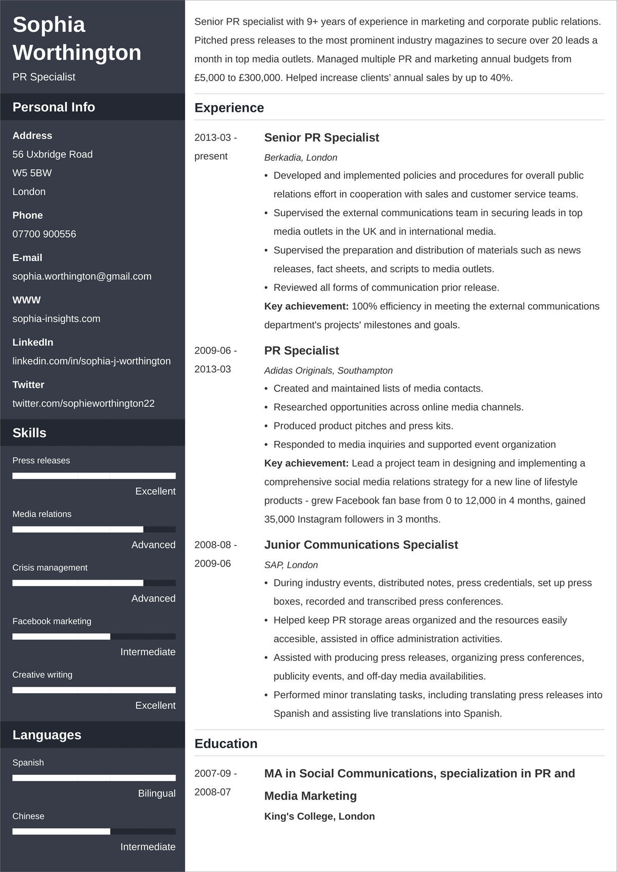 18 Simple Basic CV Templates With Easy To Use Layout