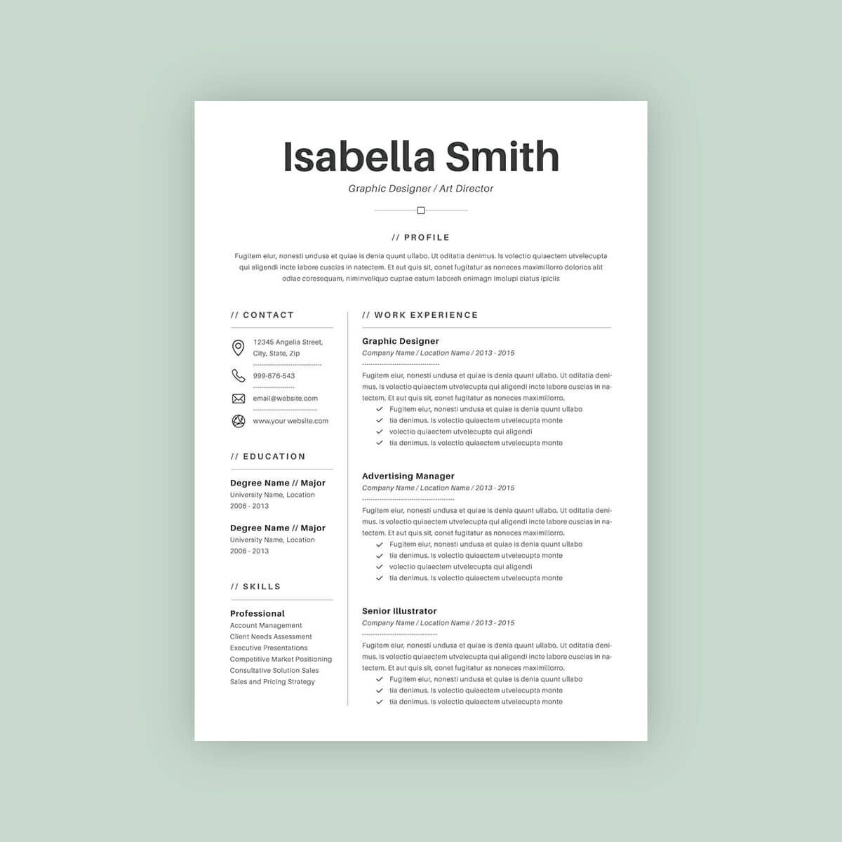 basic resume template example